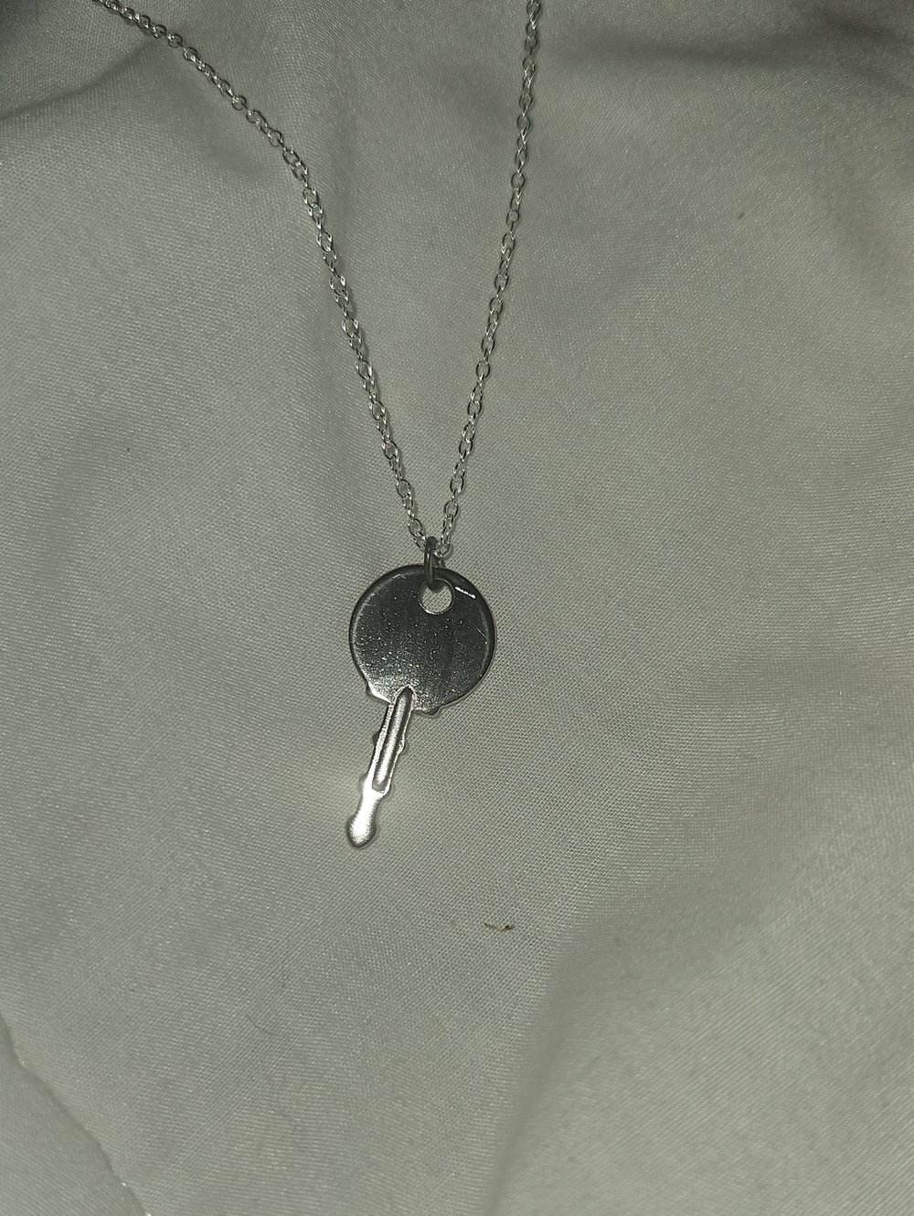 Silver Key Pendant Necklace - Minimalist Women’s Jewelry